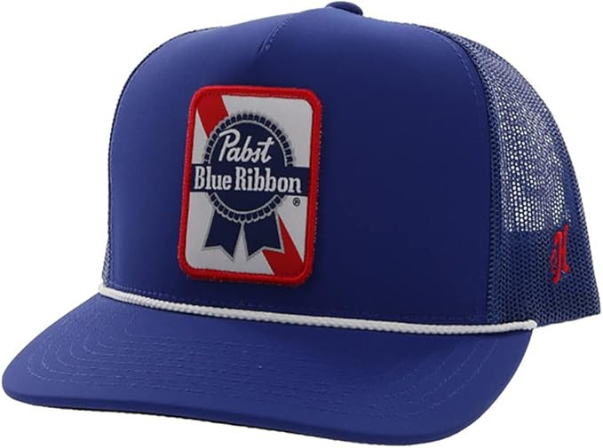 HOOEY Officially Licensed Pabst Blue Ribbon Adjustable Snapback Mesh Back Trucker Hat | Amazon (US)