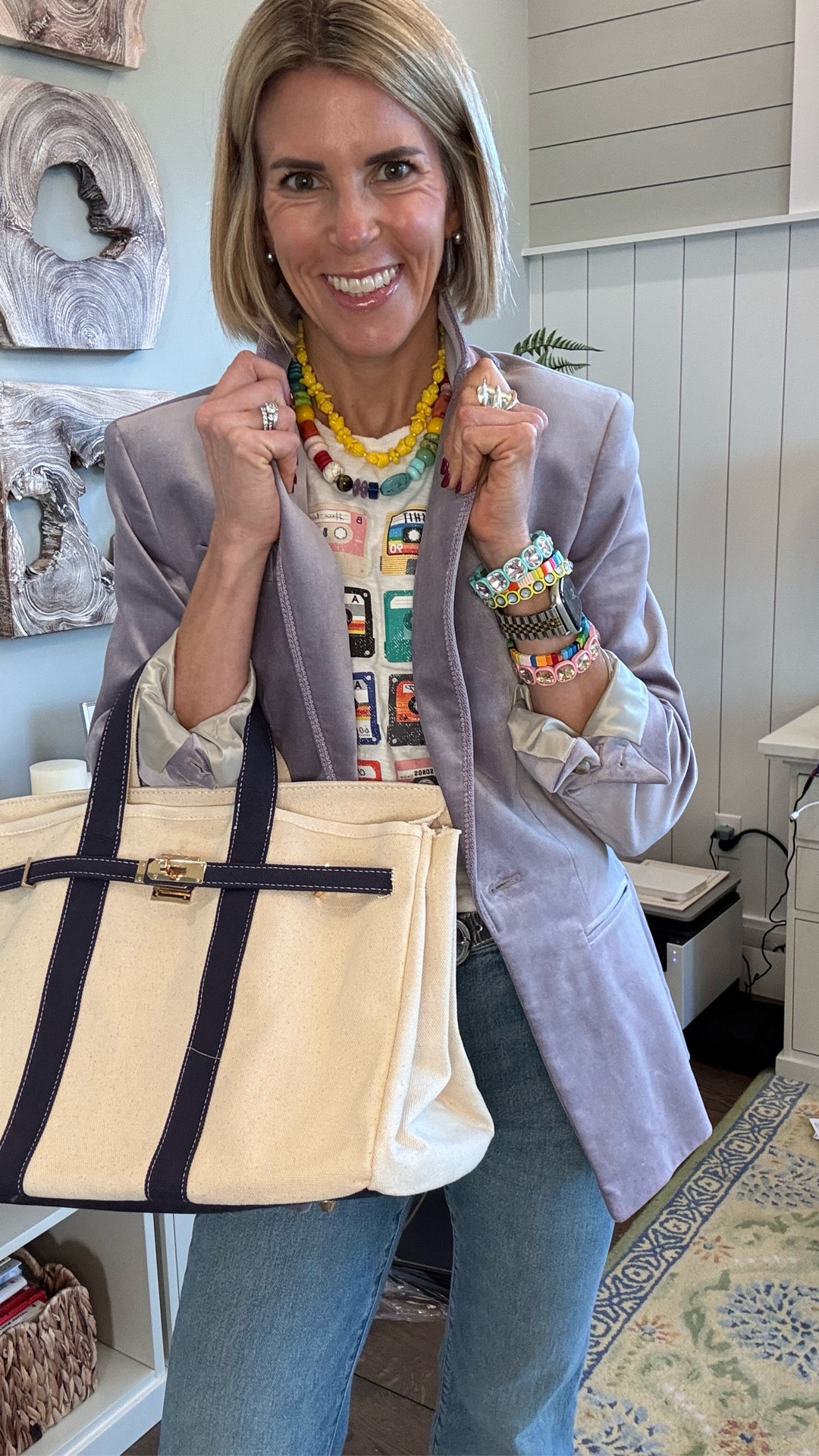 I just need a minute to soak in this look 🩷❤️💛💜. Linking as much as I can but grabbed the boatkin and necklace at Hannah E boutique in Savannah, GA

#LTKOver40 #LTKWorkwear #LTKootd