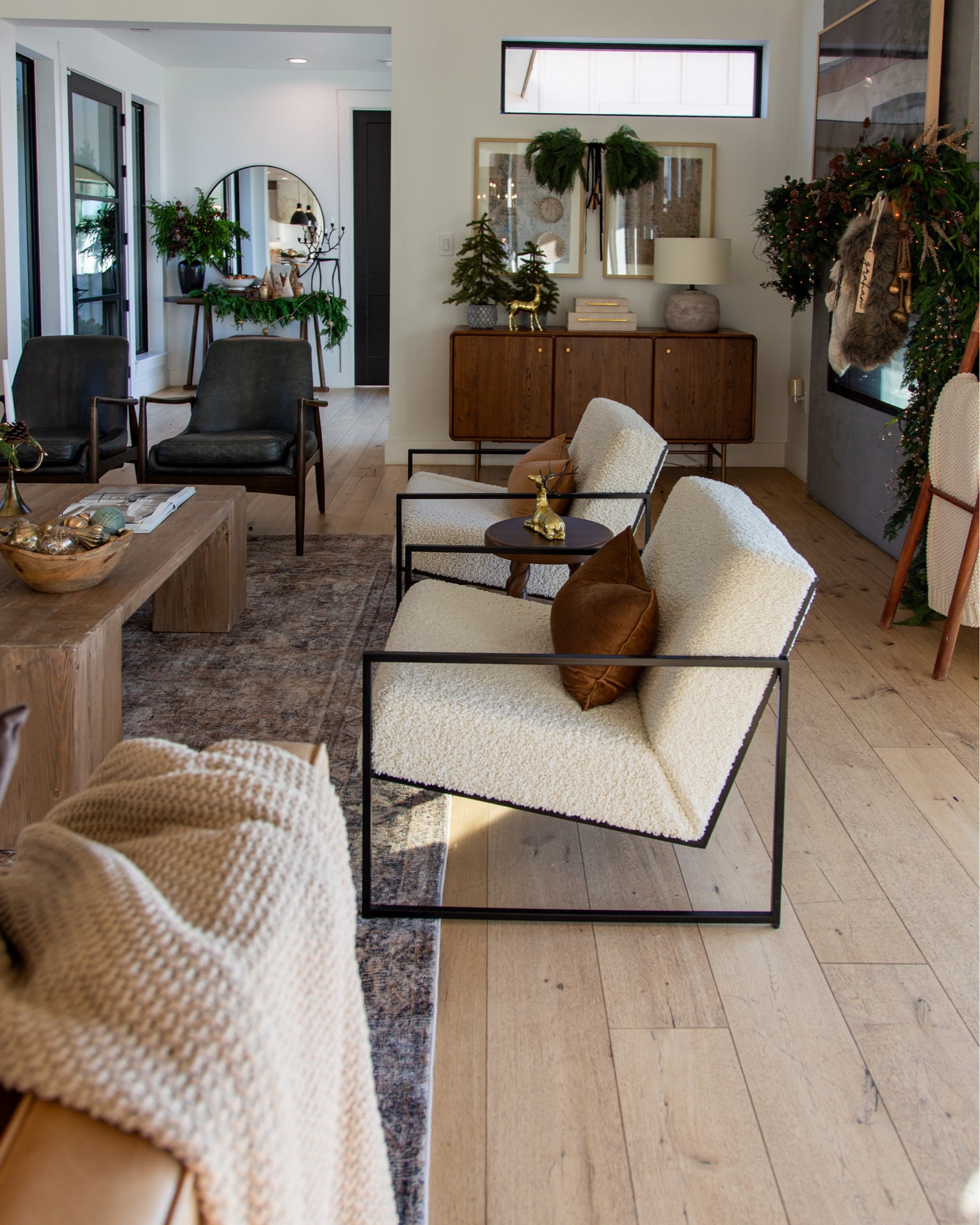 Warm leather, boucle chairs, and oversized throws — this is what winter comfort looks like. The Magnolia leather armchairs add structure and contrast, while the by Crea boucle chairs keep things crisp and clean. Paired with Amazon fur throws + textured pillows from Amazon, everything feels soft, approachable, effortless.

magnolia leather chair, castlery sofa review, boucle accent chair, cozy winter living room, Amazon throws and pillows, modern neutral furniture, warm holiday interior

#LTKHome #LTKSaleAlert #LTKHoliday