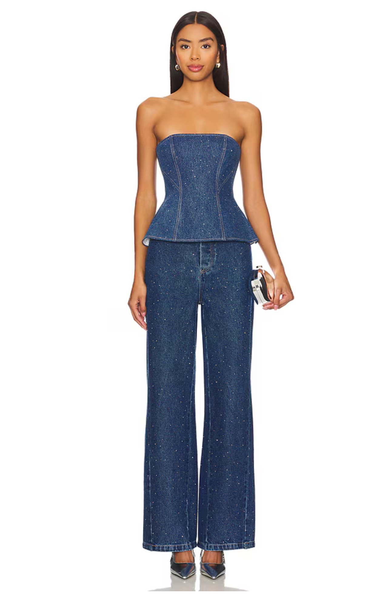 sparkly denim two piece