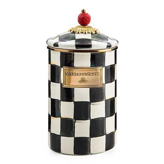 Courtly Check Enamel Canister - Large | MacKenzie-Childs