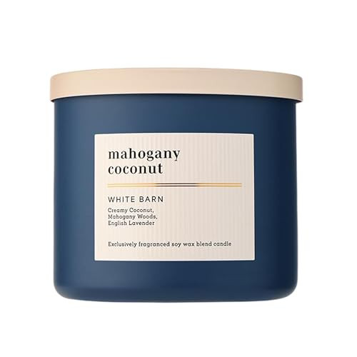 Bath & Body Works 3-Wick Candle, Mahogany Coconut Candle, Strong Throw, Long-Lasting Burn Up to 45 Hours, Exclusively Fragranced Soy Wax Blend, 14.5 oz - 1 Pack | Amazon (US)