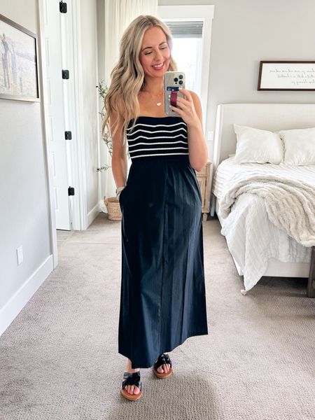 New at Target black and white stripped strapless sweater dress 🖤🤍

Sizing: sized down one to an XS (because I’m small in the chest). Otherwise I’d say true to size 

#LTKStyleTip #LTKFindsUnder50 #LTKWedding