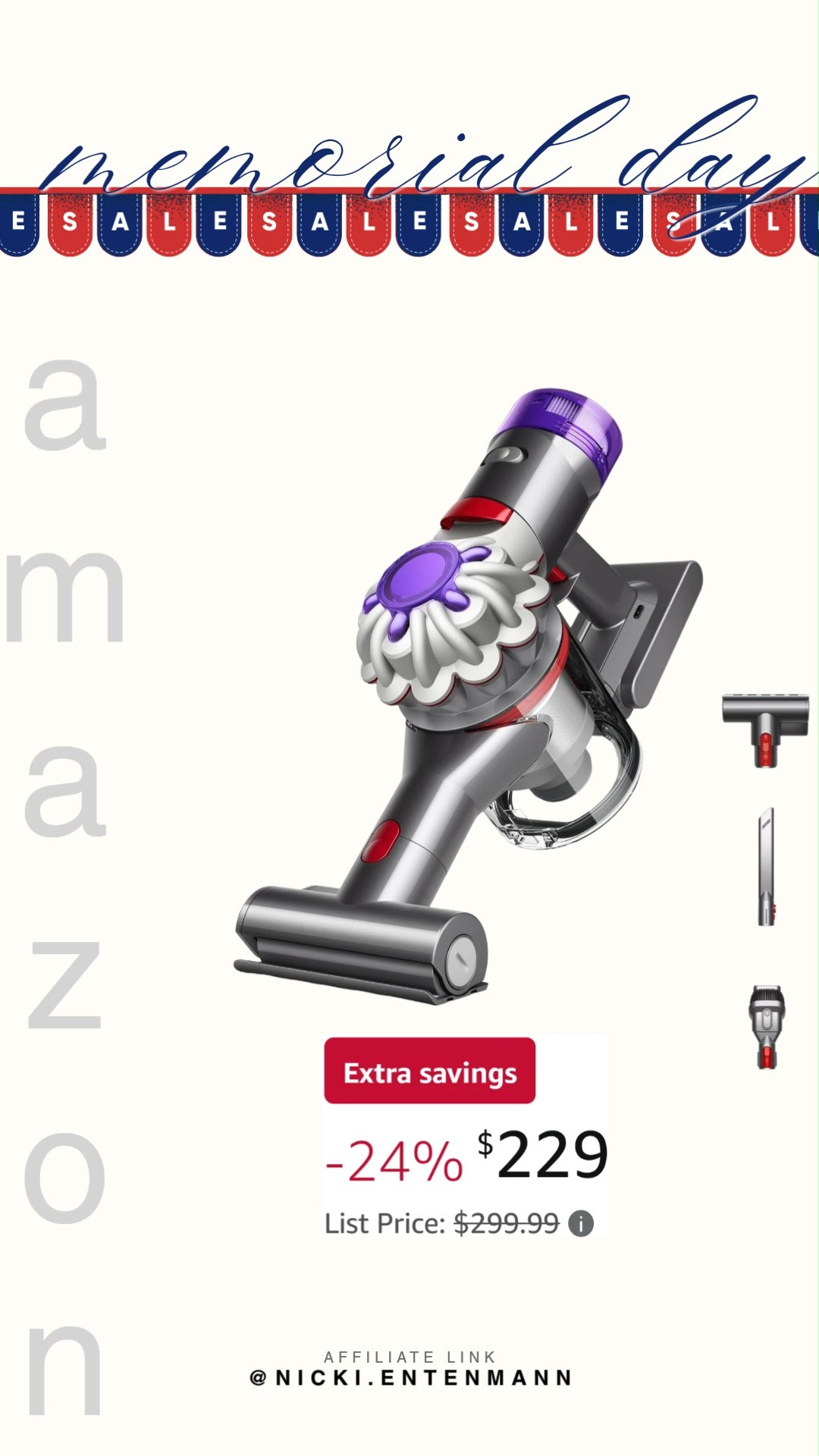 Dyson Car+Boat Handheld Vacuum is cordless, lightweight, and built to tackle hard surfaces and upholstery with ease. Perfect for quick cleanups that keep every ride fresh and spotless. 🚗🛥️✨  

#dysonvacuum #handheldvacuum #cordlessvacuum #carcleaning #boatcleaning #lightweightvacuum #homeappliances #cleaningtools #upholsterycleaning #hardsurfacecleaning 

 #LTKdayinmylife #LTKHome #LTKSaleAlert