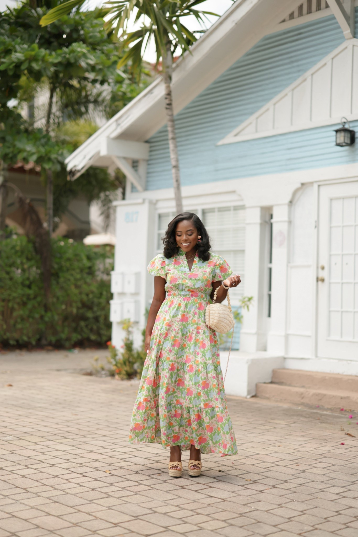 white christmas dresses Classic Summer Dress With White Trim