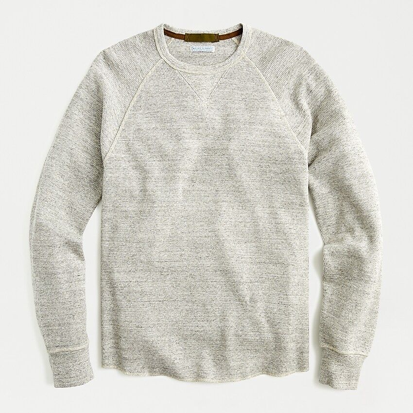 Wallace & Barnes honeycomb-stitch thermal long-sleeve crewneck | J.Crew US