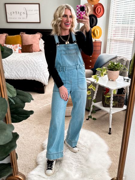 Target 20% off 
Overalls run small through butt and hips —size up if that’s the area you carry weight 
I’m wearing a 4 + fit tts 

#LTKfindsunder50 #LTKstyletip #LTKsalealert