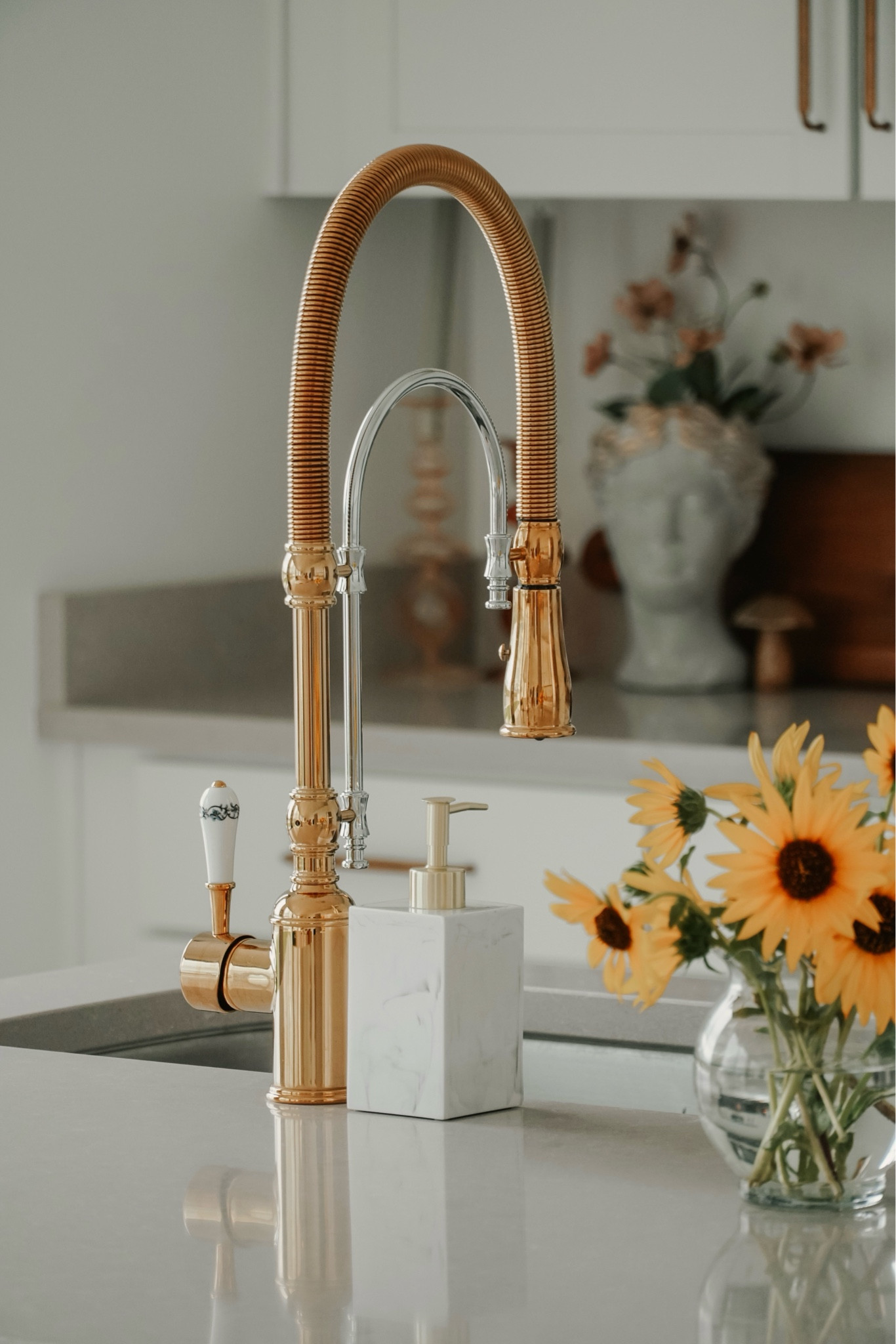 Affordable brass kitchen faucet with an antique chinoiserie handle from Amazon? Yep. 🤍

#LTKFamily #LTKHome #LTKItBag