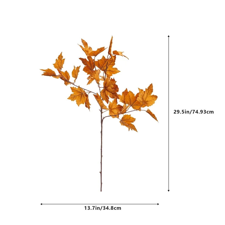 My Texas House Fall Faux Maple Leaf Stem, Yellow, 20" | Walmart (US)