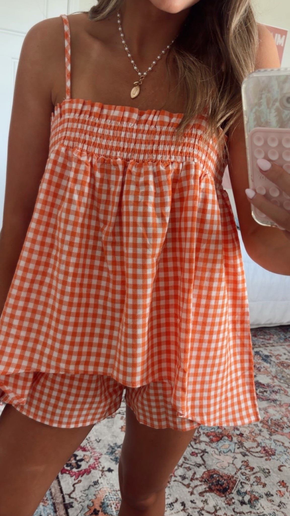 GameDay outfit inspo! This gingham set from Walmart is such a cute and easy look for football season! It comes in multiple colors, so you can find one to match your team. Added this football necklace from Target’s GameDay section for the cutest finishing touch! Perfect for GameDay, tailgates, or a fall weekend 

#WalmartFinds #WalmartFashion #TargetFinds #TargetStyle #GameDay #GameDayOutfit #GameDayLook #FootballSeason #FootballStyle #FootballOutfit #TailgateStyle #FallOutfit #FallStyle #GinghamSet

#LTKdayinmylife #LTKootd #LTKU