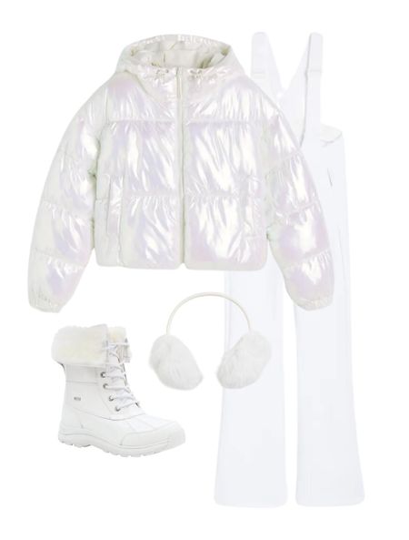 Cute winter white outfit! Snow day outfit / puffer jacket / white ear muffs / white ski pants / white snow boots 

#LTKGiftGuide #LTKfindsunder100 #LTKHoliday