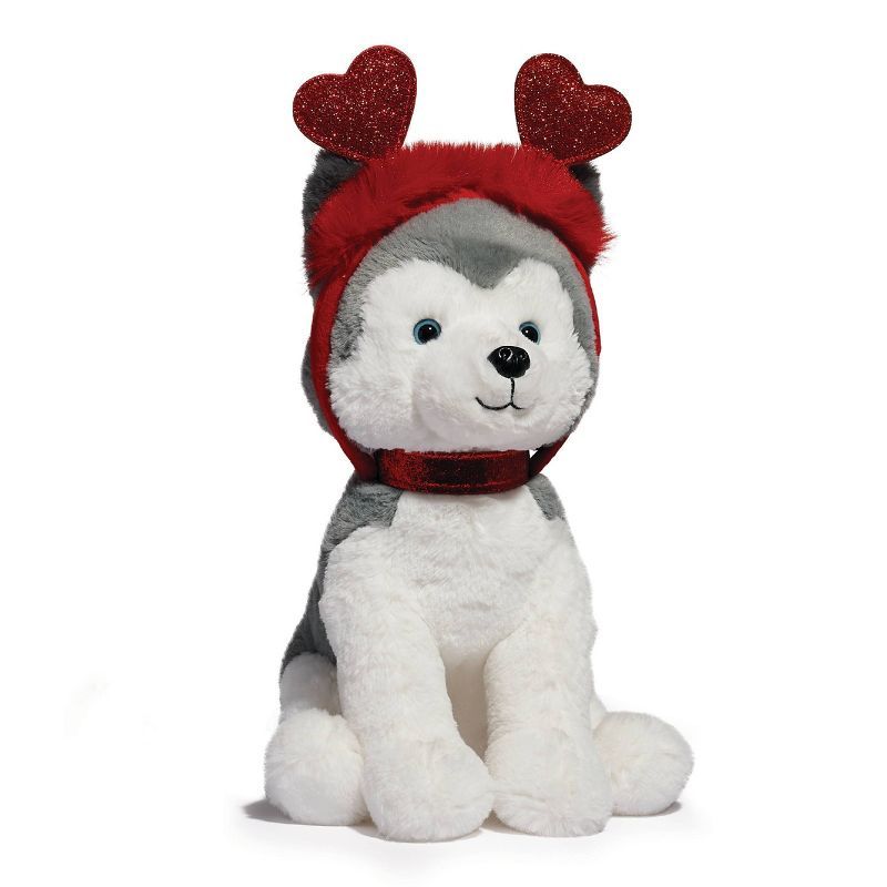 FAO Schwarz Husky with Heart Boppers 12" Stuffed Animal | Target