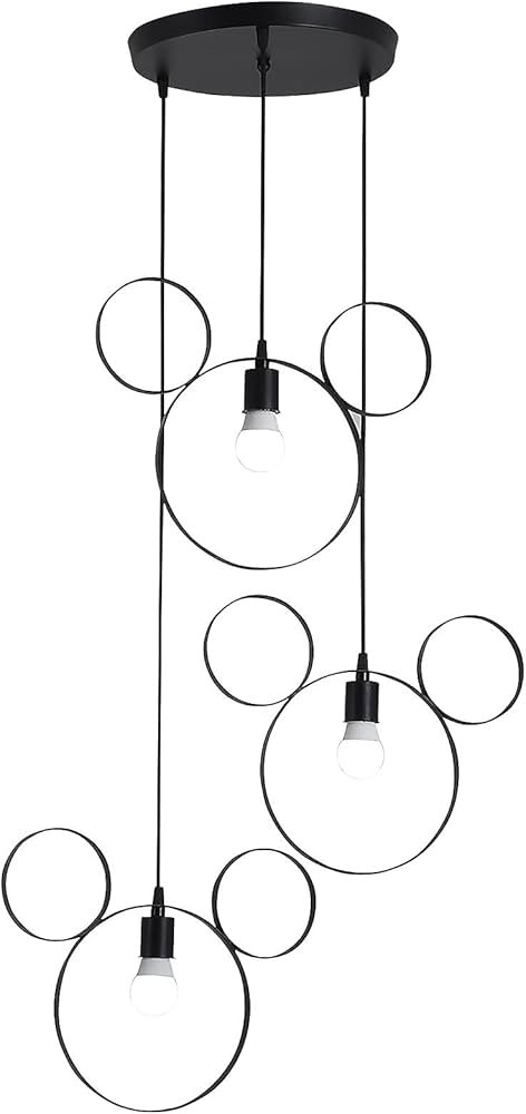 CEKUXPS Cartoon Mouse Pendant Light Creative Personality Iron Chandelier Cute Fun Children's Bedr... | Amazon (US)