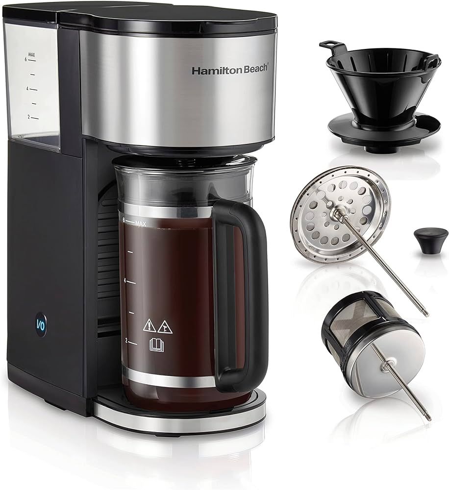 Hamilton Beach Home Barista 7-in-1 Coffee Maker with Seven Ways to Brew, 6 Cup Carafe, Drip, Sing... | Amazon (US)