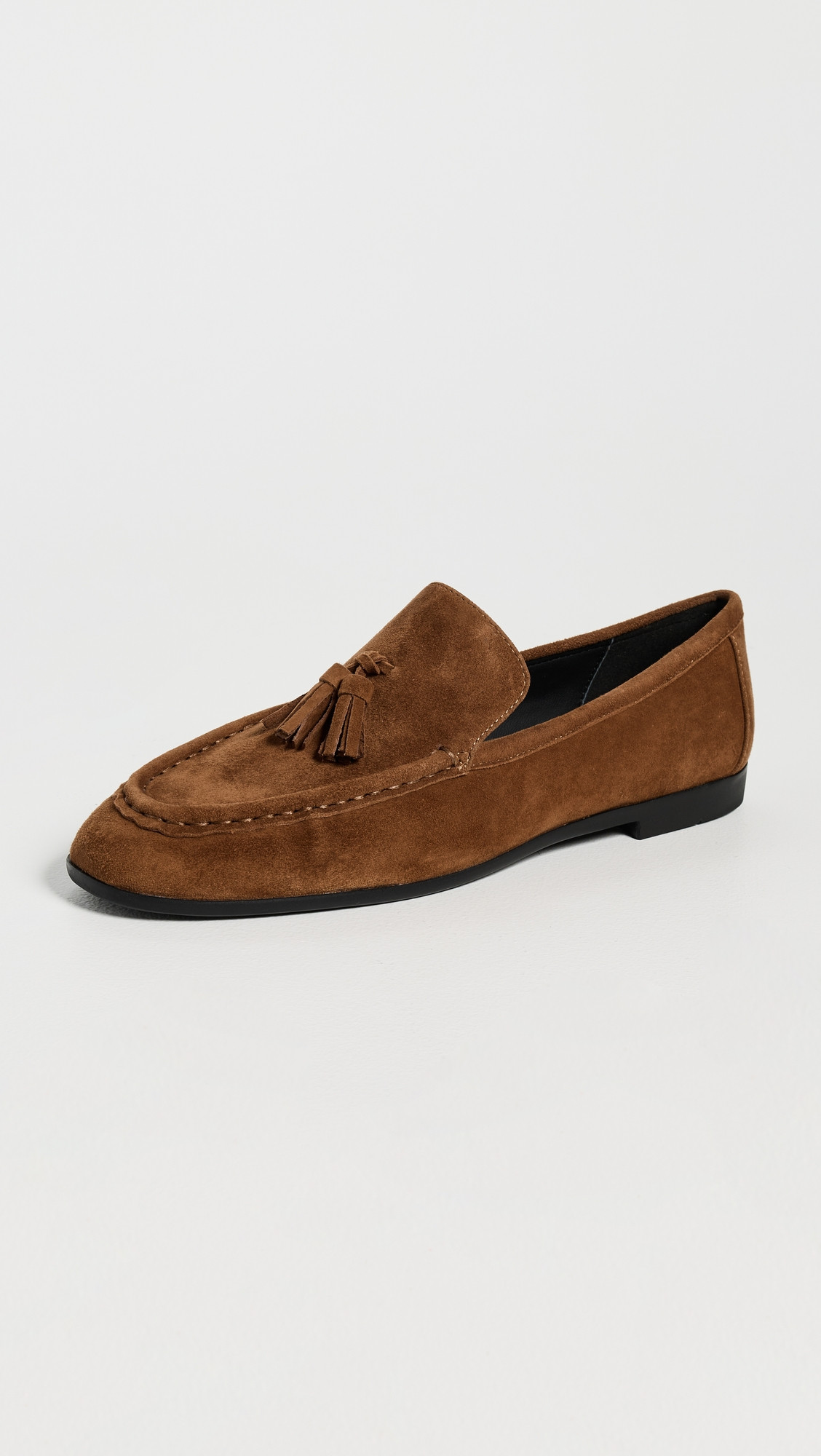 Black Suede Studio Finn Loafers Tobacco Suede 41 | Shopbop