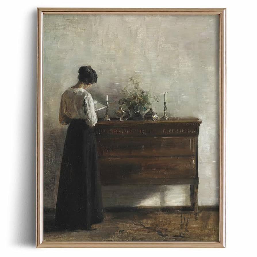 Farmhouse Portrait Picture Living Room 11 x 14 Art Print - Rustic Vintage Decor for Bedroom - Wom... | Amazon (US)