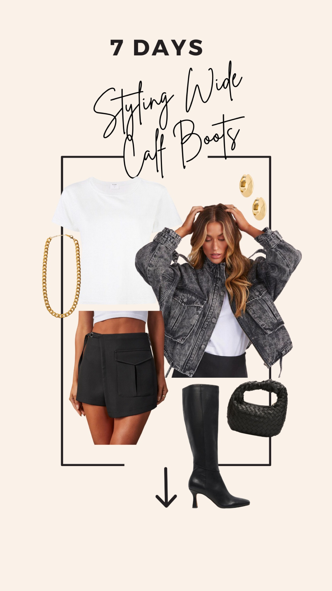 REEL SERIES | 7 days of styling wide calf boots

Jacket- Medium
Skirt- XL
Tshirt- XL
Boots- TTS// calf size 16.5"

#LTKstyletip #LTKsalealert #LTKmidsize