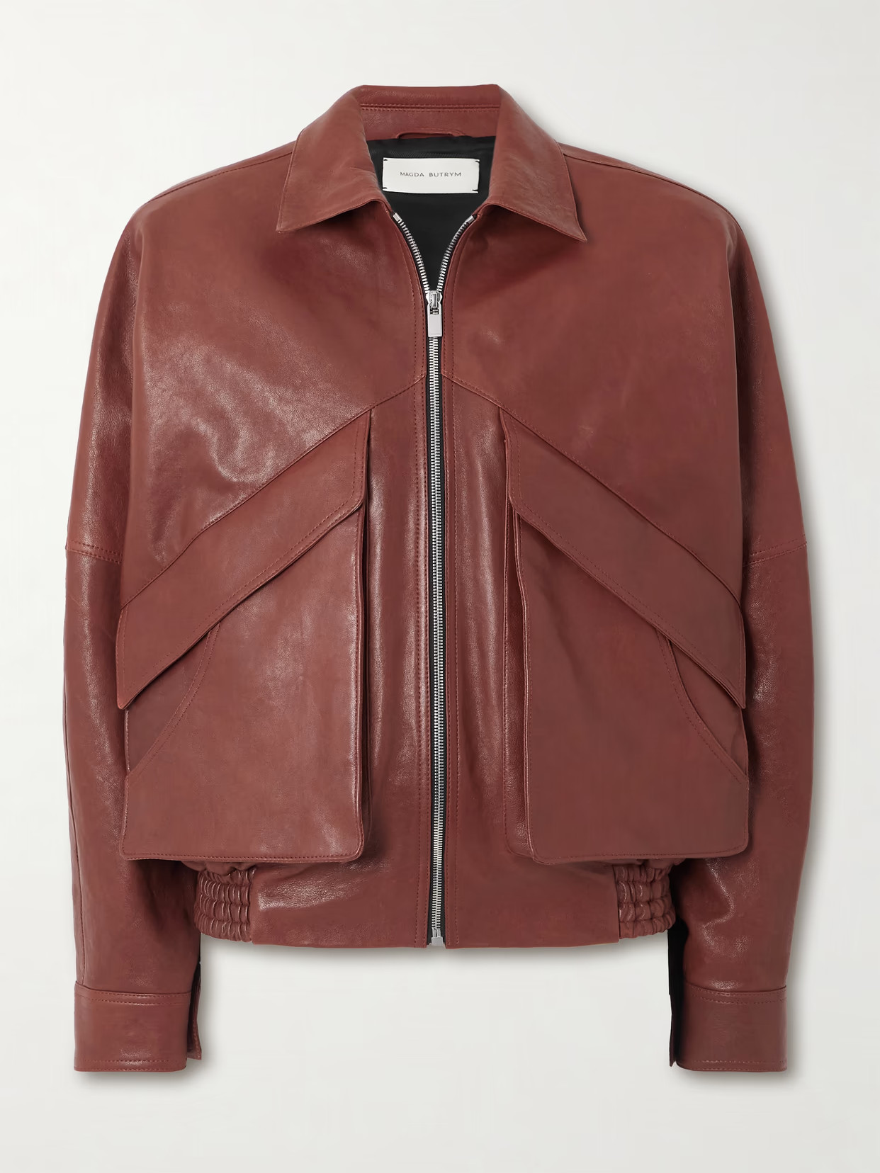 Magda Butrym - Leather Jacket - Brown | NET-A-PORTER (US)