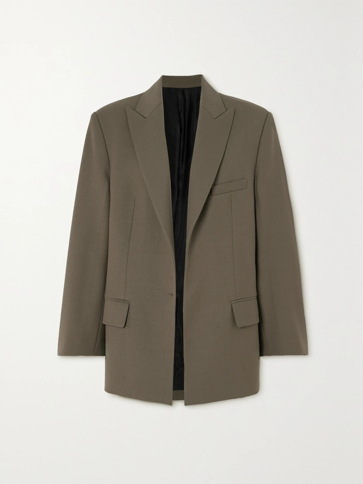 Victoria Beckham - Oversized Twill Blazer - Brown - UK 14 | NET-A-PORTER APAC