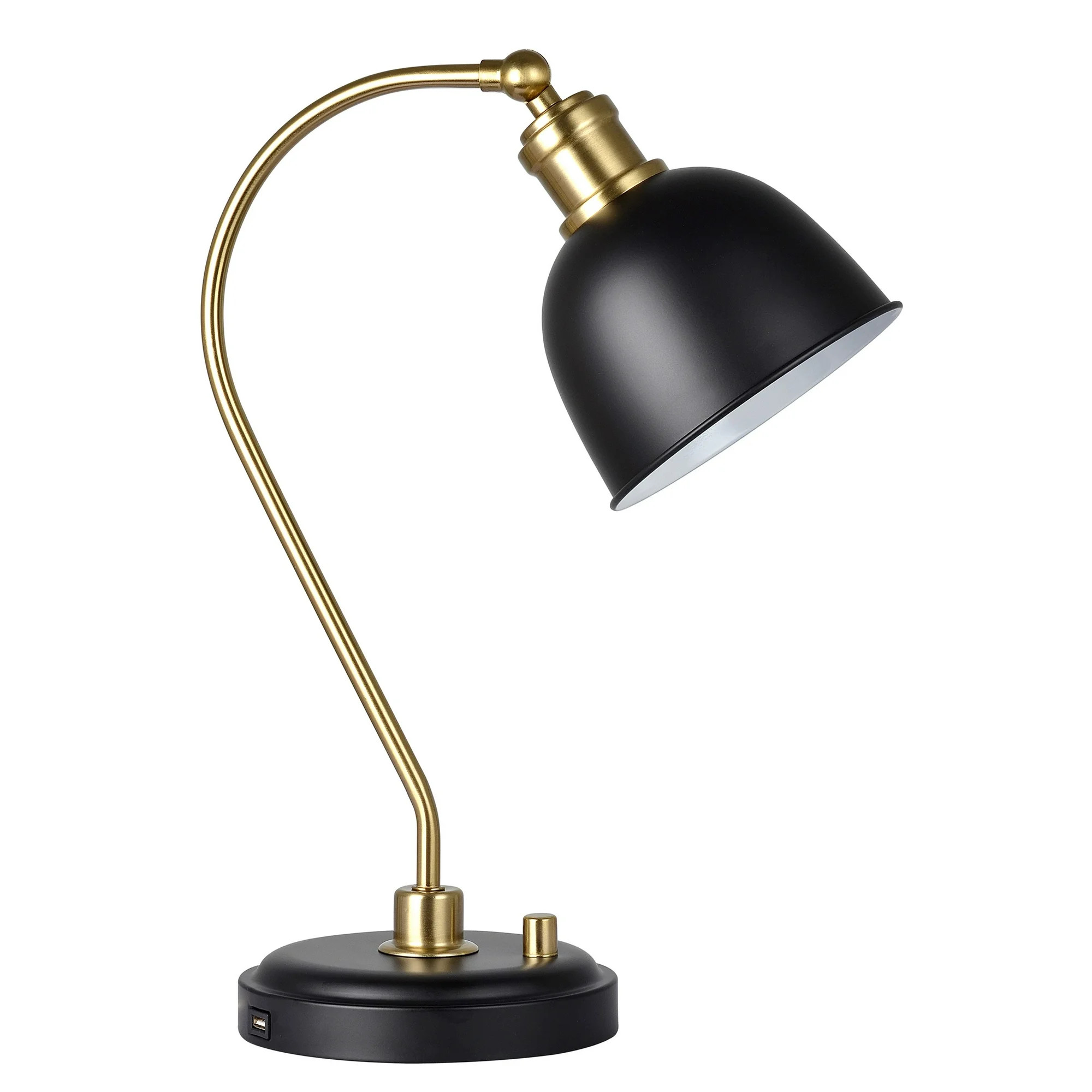 Better Homes & Gardens 18" Black and Gold Desk Lamp, Modern Design | Walmart (US)