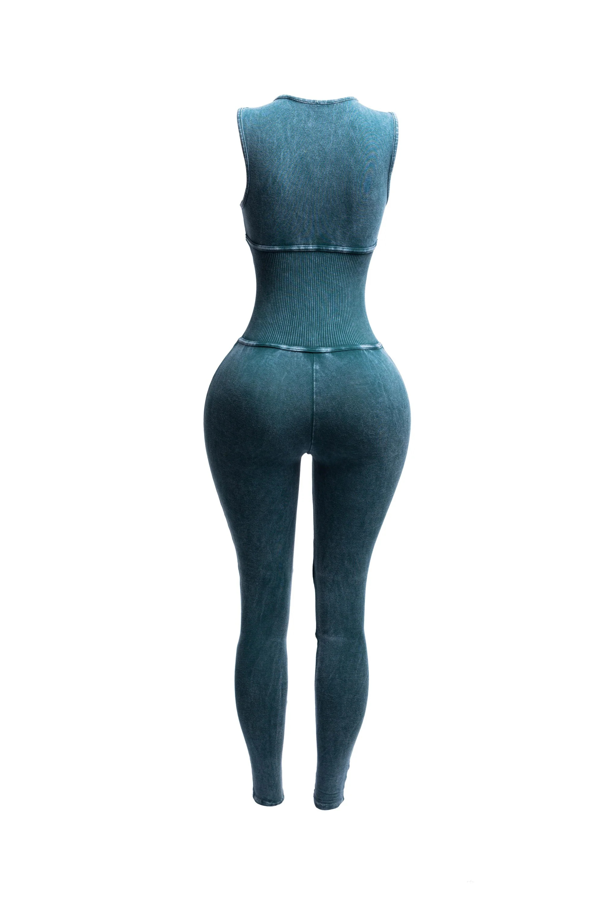 Mineral washed sleeveless jumpsuit | Bogomore