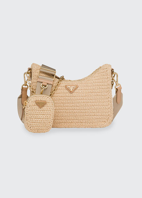 Prada Re-Edition 2005 Raffia Chain Shoulder Bag | Bergdorf Goodman