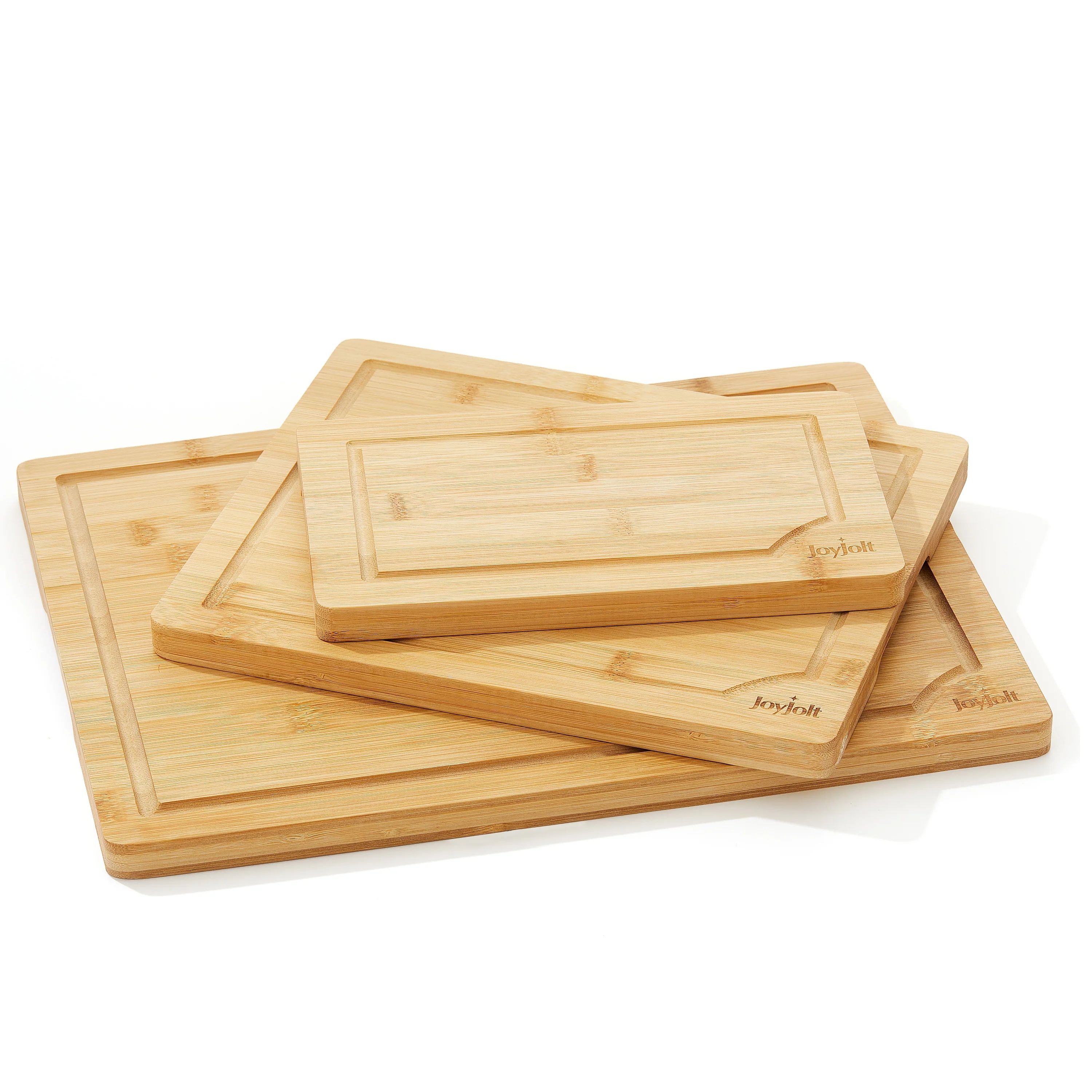 JoyJolt 3 Piece Bamboo Kitchen Cutting Board Set | JoyJolt