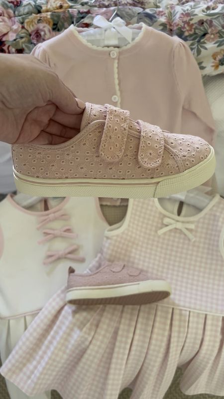 Eyelet pink shoes for girls marked down to $17 today!! The dresses and cardigan are The Broke Brooke for Edgehill Collection @dillards! 

#easterdress #eastershoes #girls #girlsshoes 

#LTKkids #LTKSeasonal #LTKfamily