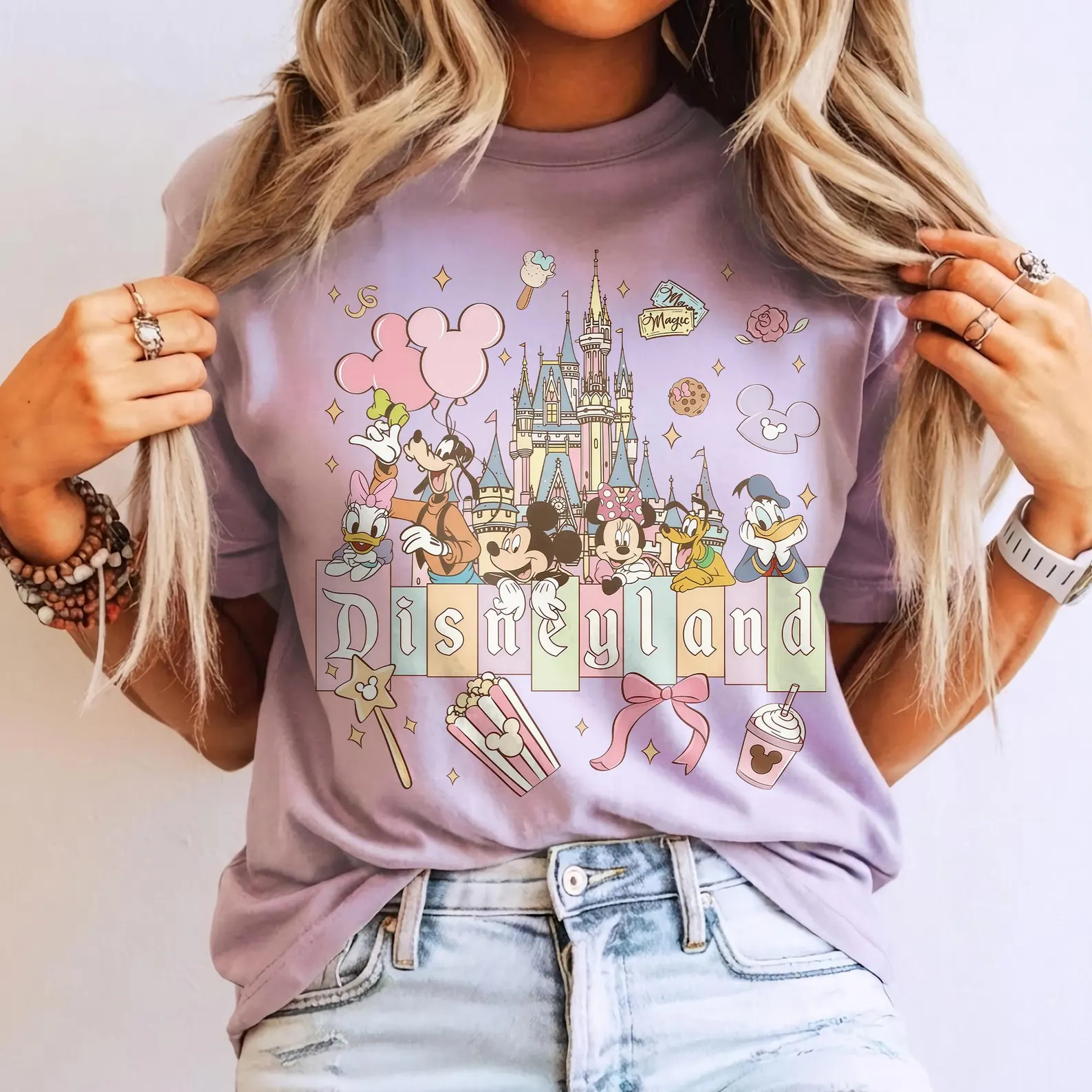 Comfort Colors Disneyland Castle Shirt, Mickey Disney Shirt, Mickey and Friends Shirt, Disneyland... | Etsy (Global)