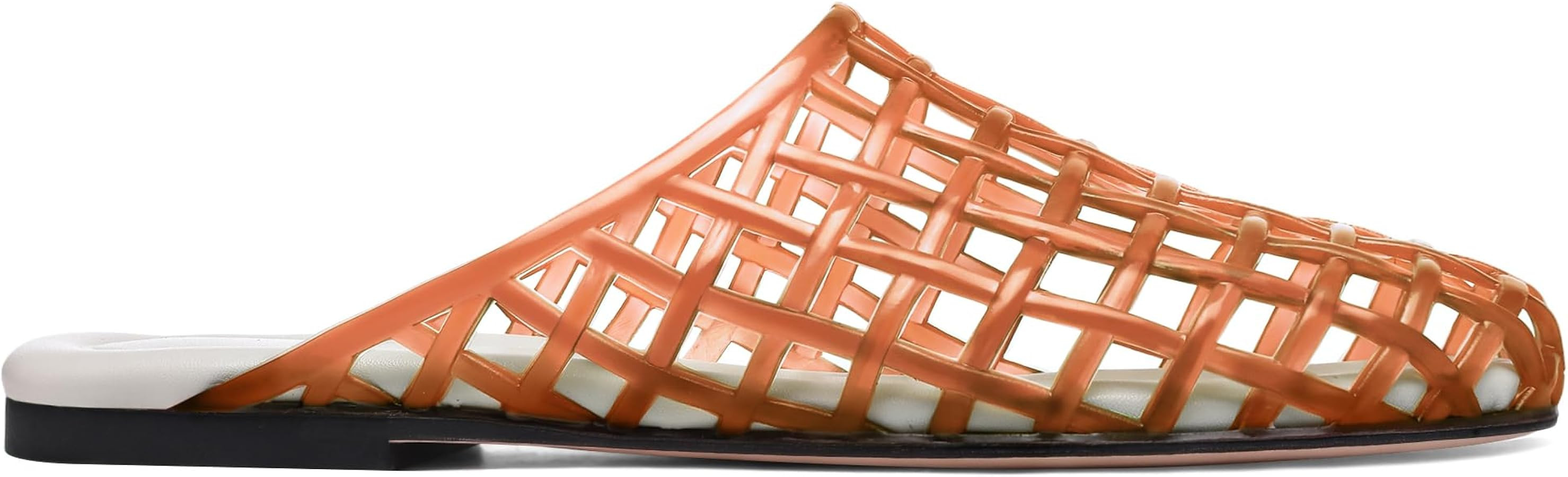 Clear Jelly Shoes for Women Slip on Mesh Slides Sandals Comfortable Closed Toe Flats Sandals Jell... | Amazon (US)