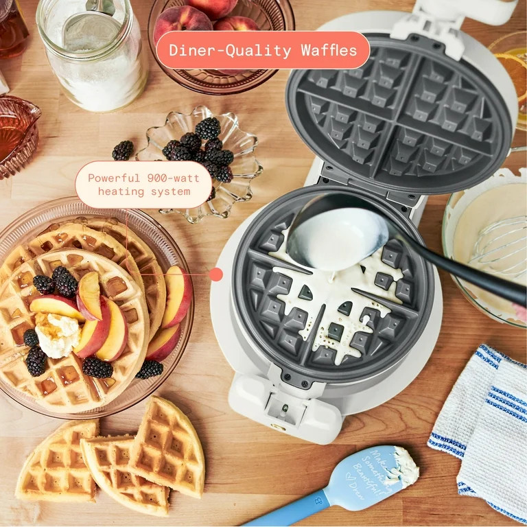 Beautiful Rotating Belgian Waffle Maker, White Icing by Drew Barrymore | Walmart (US)