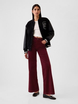 High Rise Corduroy Stride Wide-Leg Pants | Gap (CA)