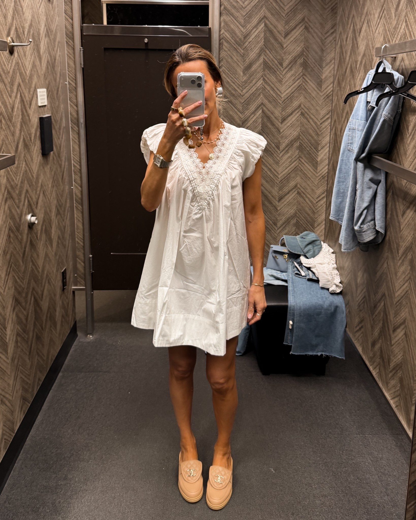 Took this baby doll dress home because it’s the cutest! Love the crochet edge and gathered cap sleeve - it has pockets! Size xs

#LTKootd #LTKOver40 #LTKSeasonal