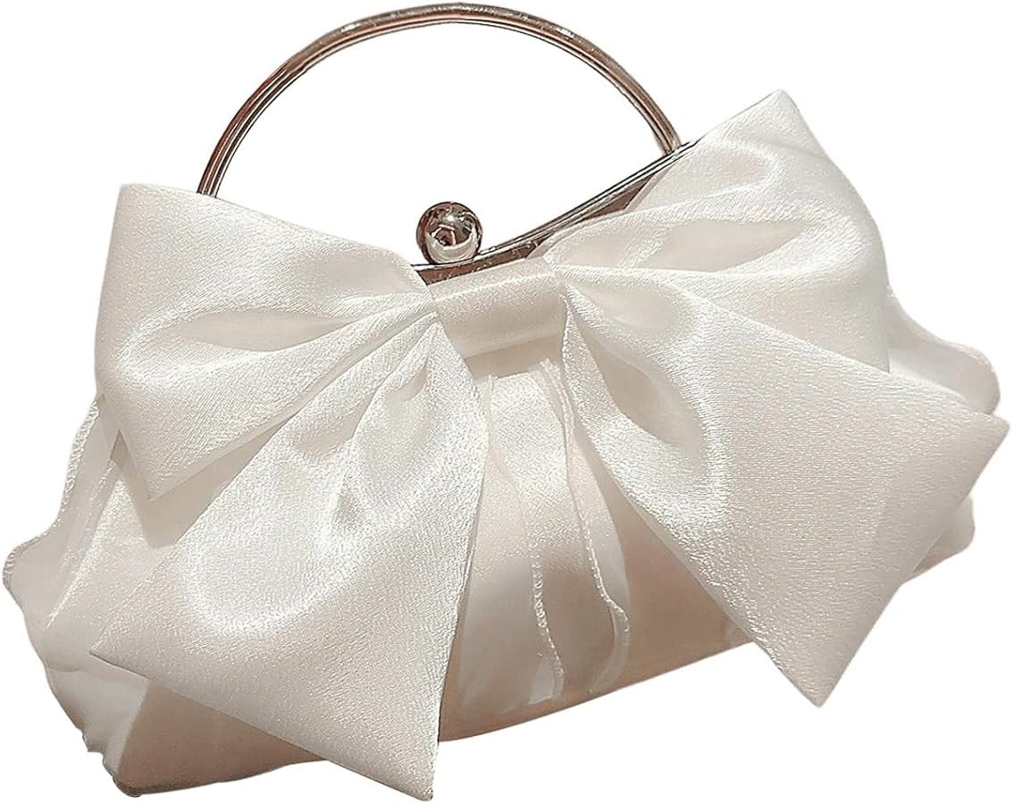 SweatyRocks Women's Cute Bow Decor Clutch Purse Evening Handbag Prom Crossbody Bags | Amazon (US)