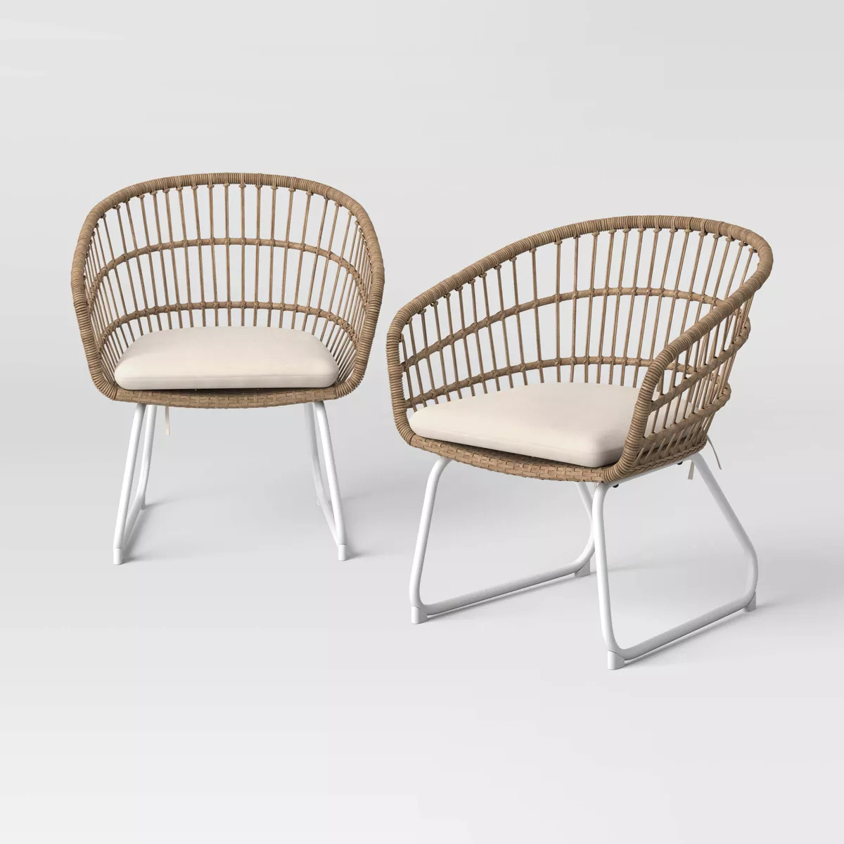 2pc Southport Outdoor Patio Dining Chairs with Metal Legs Arm Chairs - Threshold™ | Target