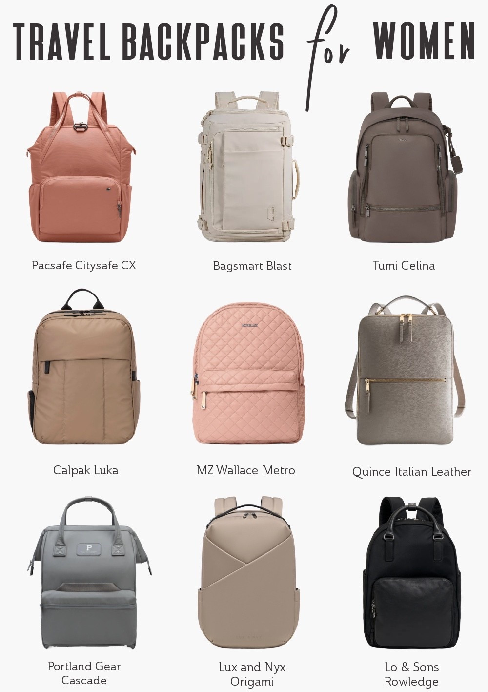 The secret feature every frequent flyer swears by? A backpack with a trolley sleeve. Effortless, hands-free, and perfect for carry-on travel, just slip it onto your suitcase and cruise through the airport stress-free. Here are the best travel backpacks for women.

Travel Bag | Personal Item Travel Bag | Personal Item Backpack for Travel | Travel Style | Travel Backpack | Chic Travel Gear | Airport Style | Carry On Only 

#LTKTravel