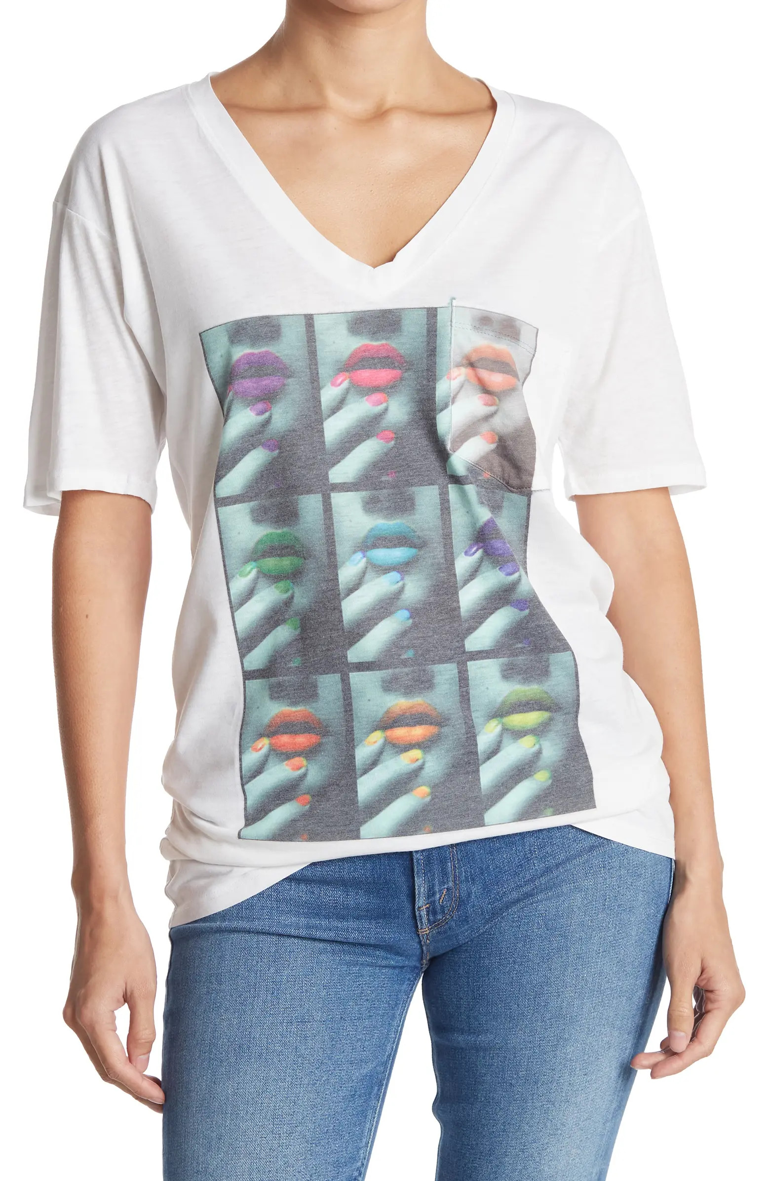 Deep V-Neck Boyfriend Tee | Nordstrom Rack