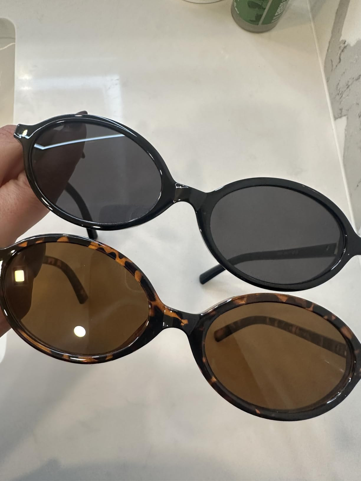 Retro Oval Sunglasses for Women Vintage 90s Y2K Trendy Designer Sun Glasses | Amazon (US)