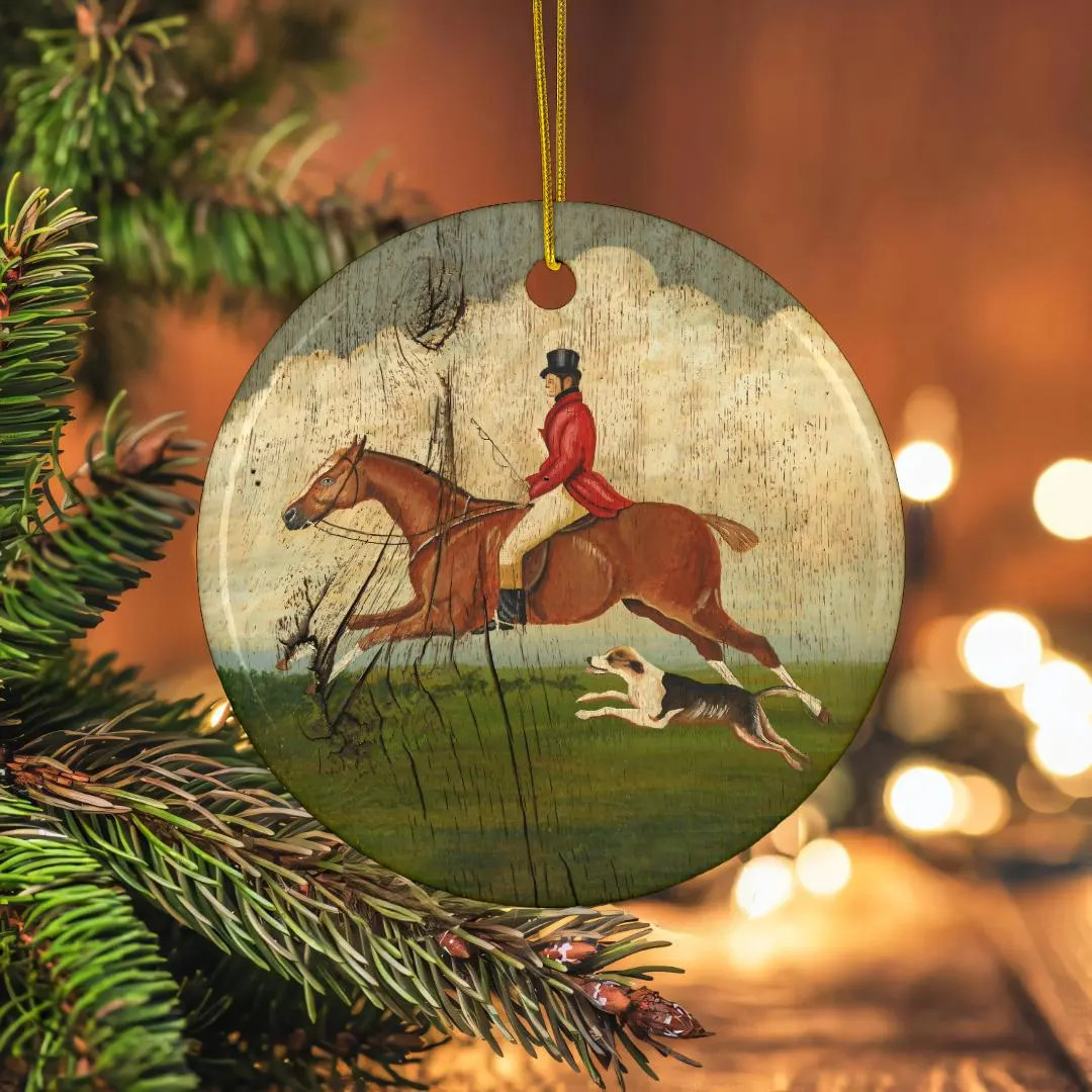 Adornos navideños de cerámica, de 2 caras (1, 3, 5 o 10 piezas), arte original de Tally Ho, dec... | Etsy (US)