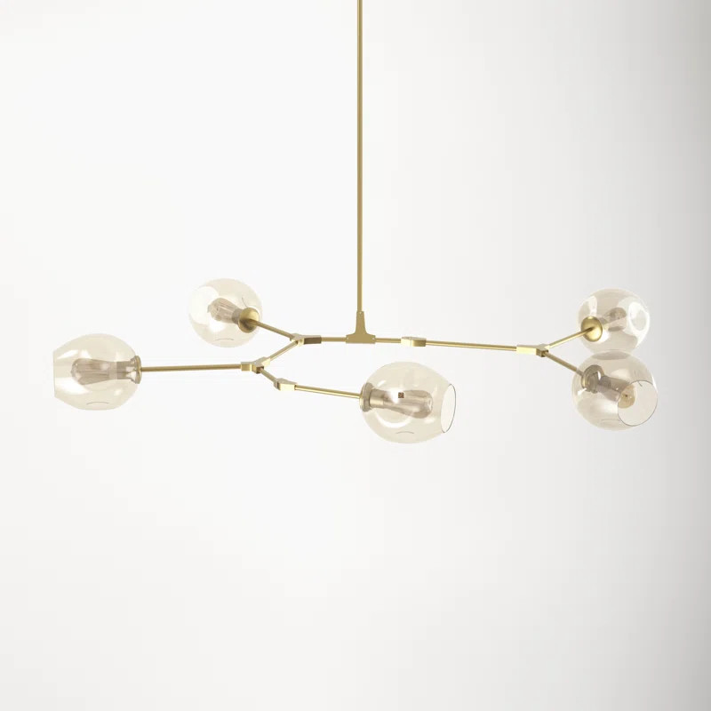 Gaia 5 - Light Dimmable Sputnik Modern Linear Chandelier | Wayfair North America