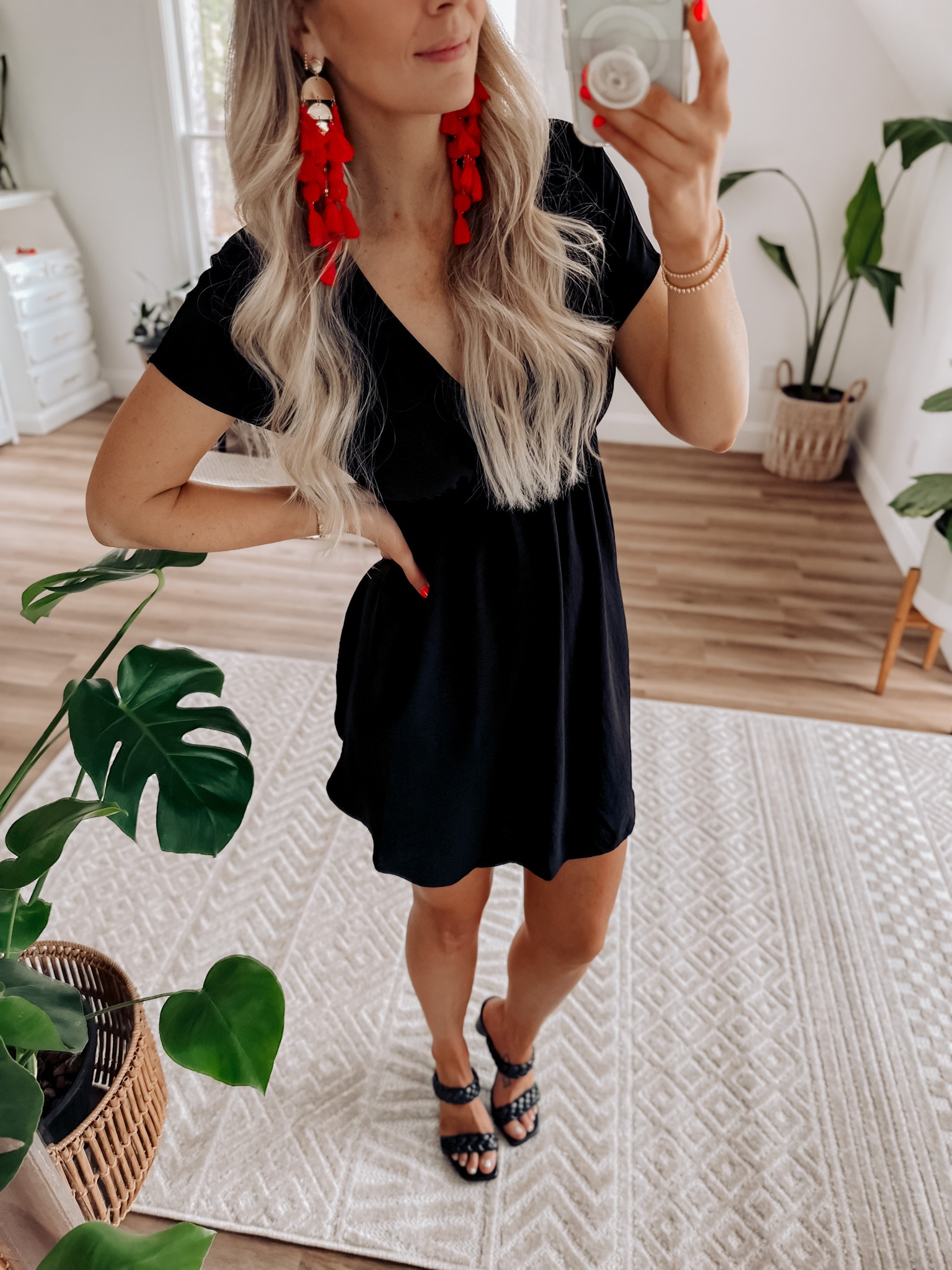 LBD little black dress from Amazon just perfect for spring or summer. Go from a day look to a might look with these droop earrings! They are super light weight and come in many color options. Wearing sz small in the dress

Day to night look - spring dress - summer dress - cocktail dress - bachelorette party - vacation dress - travel outfit - date night outfit - t-shirt dress 

#LTKunder50 #LTKstyletip #LTKtravel