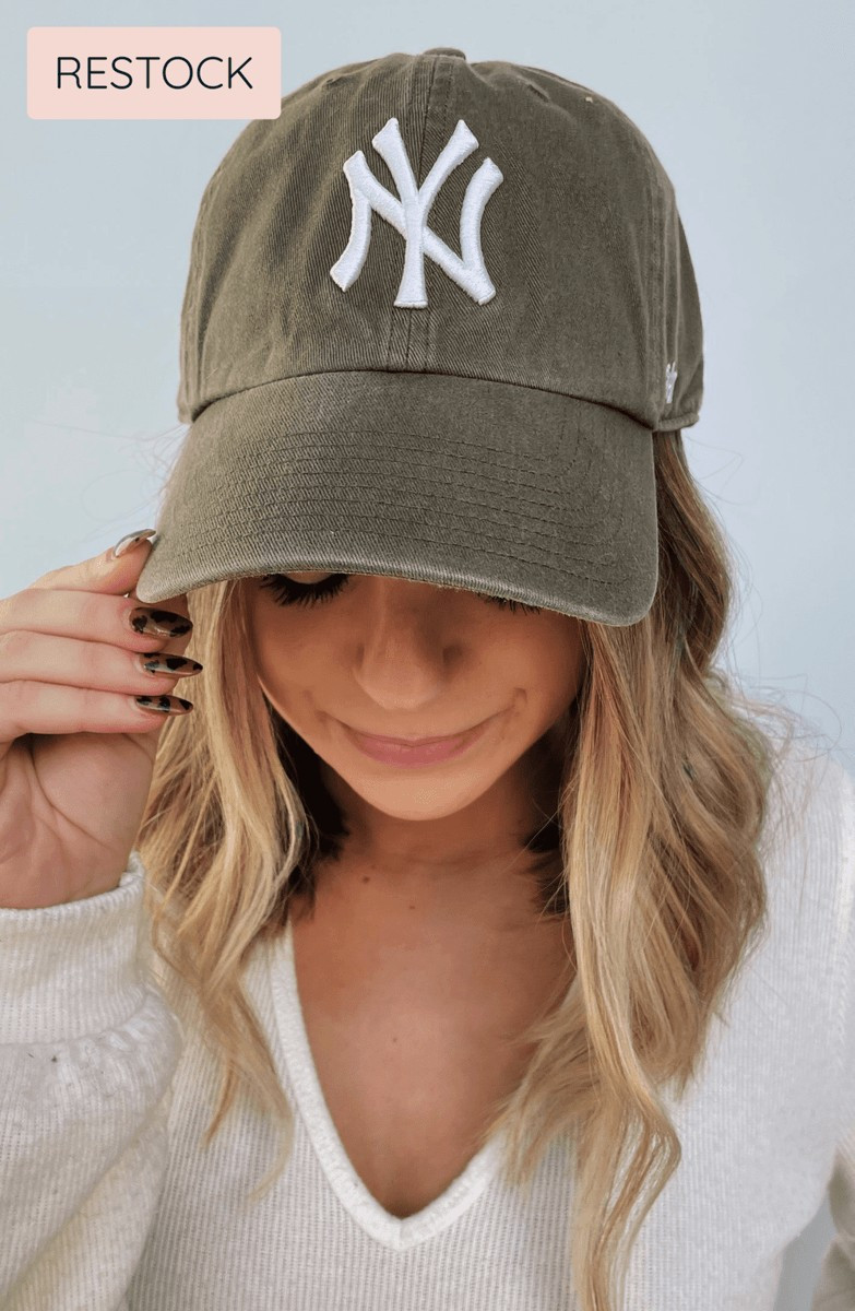 New York Yankees Olive 47 Baseball Cap | Apricot Lane Boutique