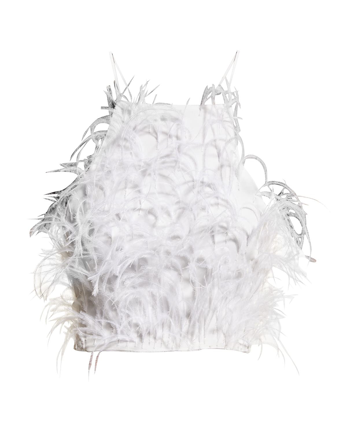 Joey Ostrich Feather Halter Top | Neiman Marcus