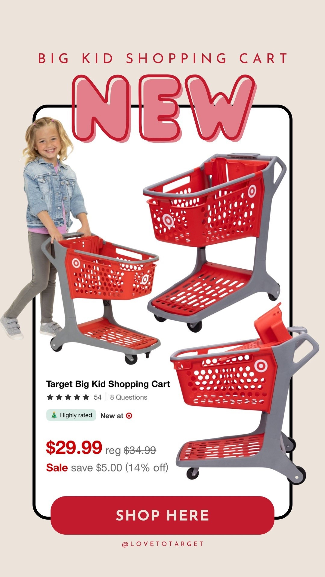 NEW AT TARGET 🎯 Big Kid Target Shopping Cart 🛒❤️ ON SALE for Black Friday!

#LTKSaleAlert #LTKHoliday #LTKKids
