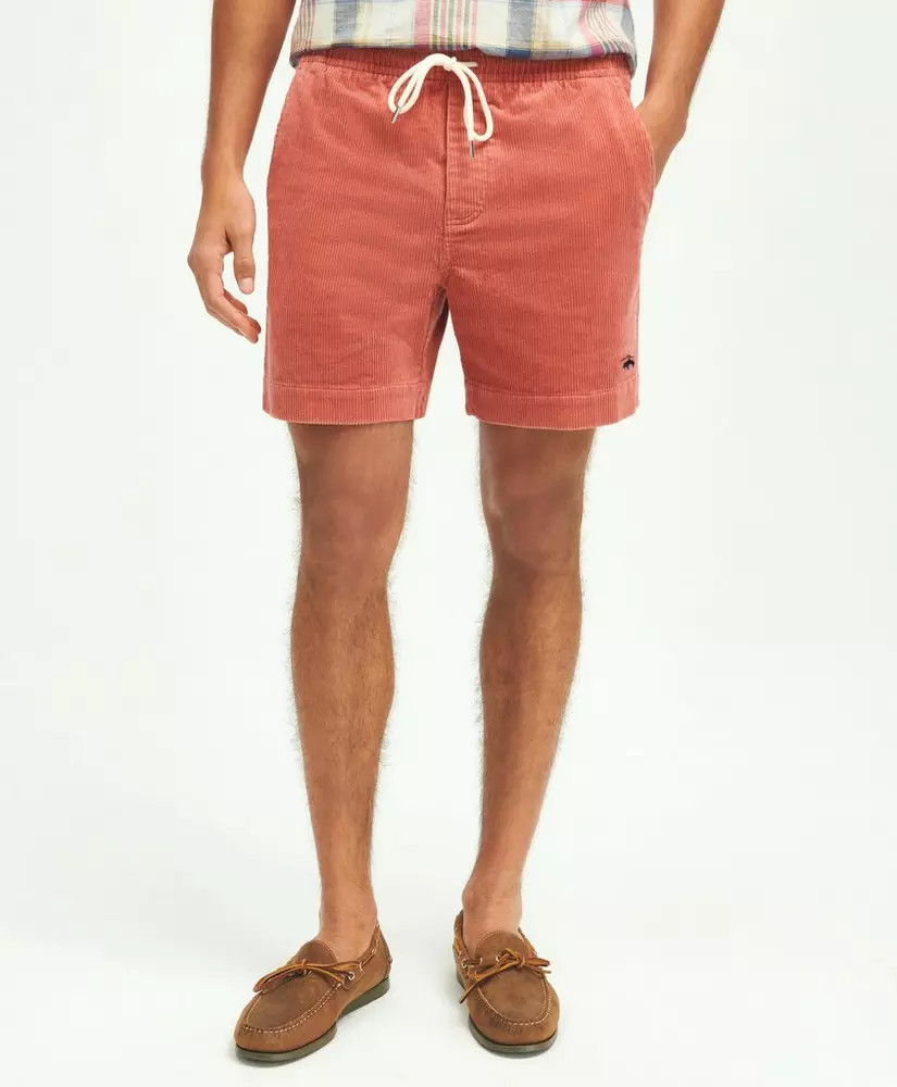 Stretch Cotton Drawstring Friday Corduroy Shorts | Brooks Brothers