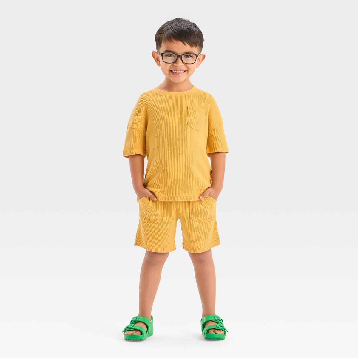 Toddler Boys' Short Sleeve Thermal Top and Shorts Set - Cat & Jack™ | Target