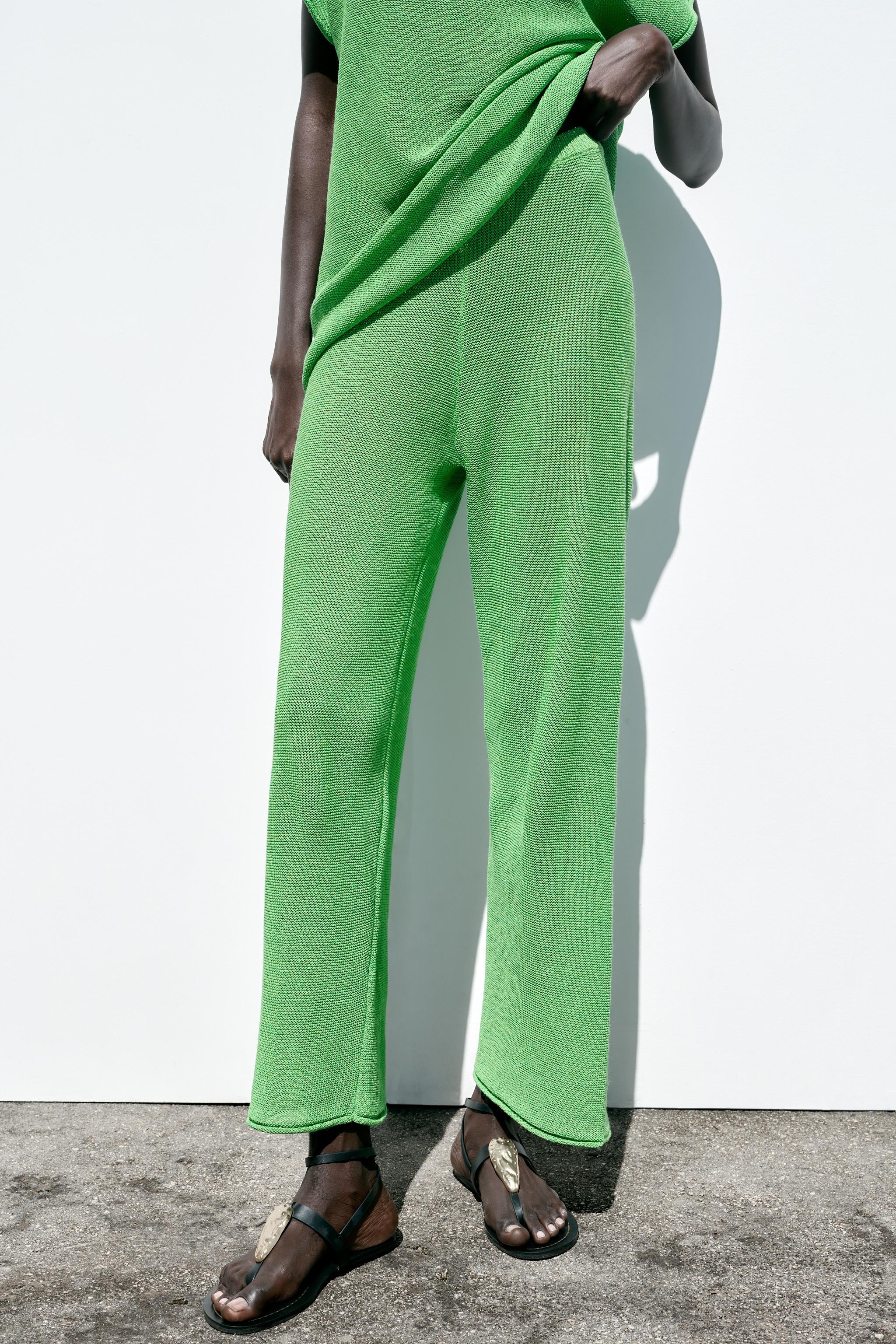 WIDE LEG KNIT PANTS | Zara US