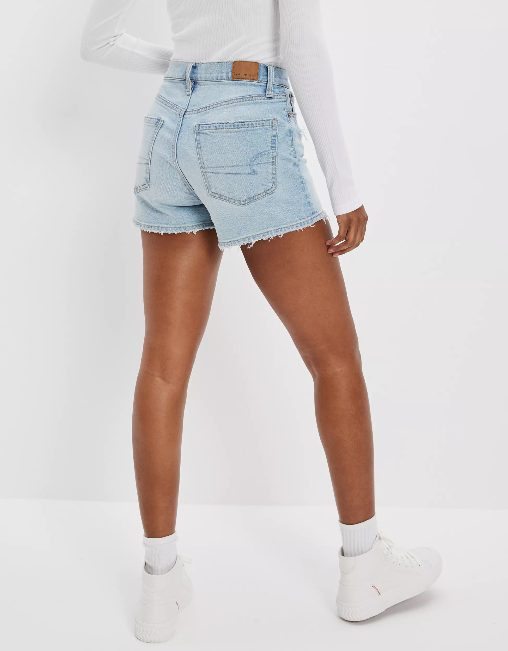 AE Strigid Denim Highest Waist '90s Boyfriend Short | American Eagle Outfitters (US & CA)