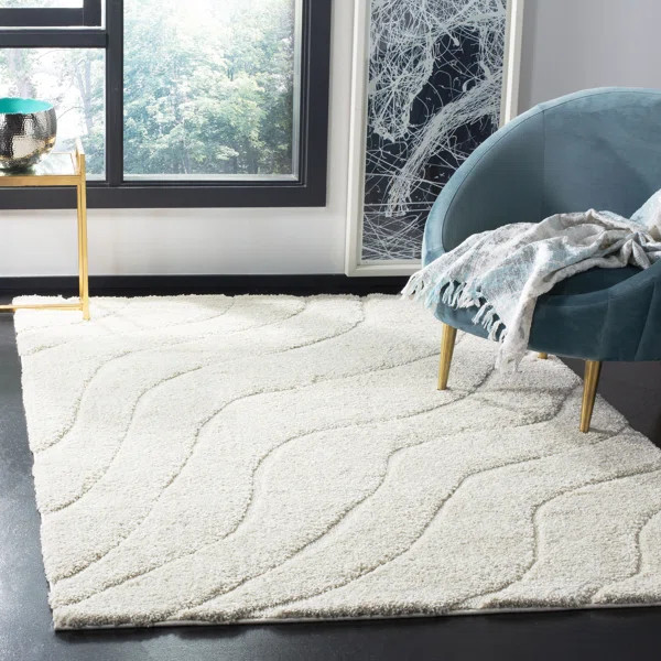 Stacie Abstract Cream Area Rug | Wayfair North America