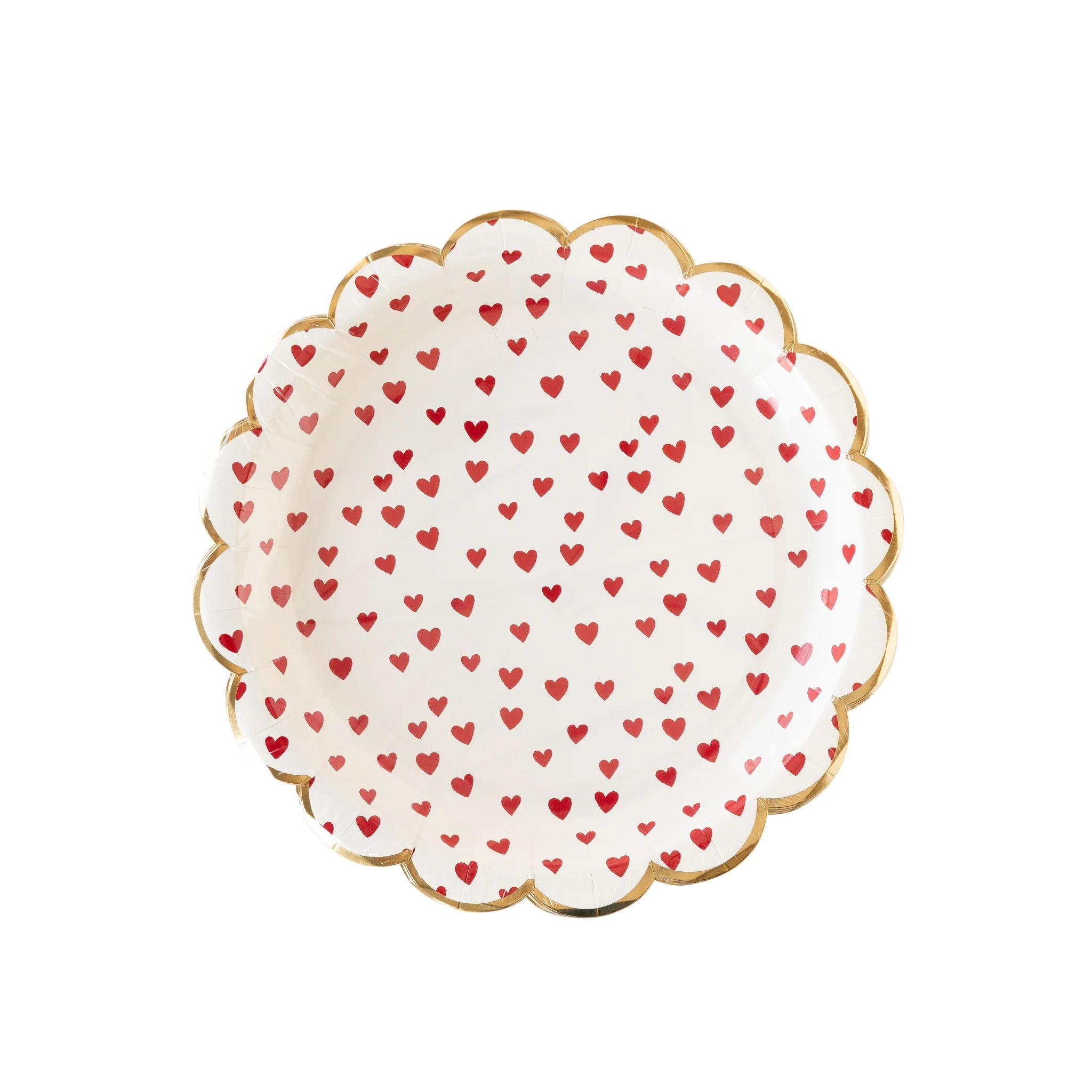 Tiny Red Hearts Paper Plate | My Mind's Eye
